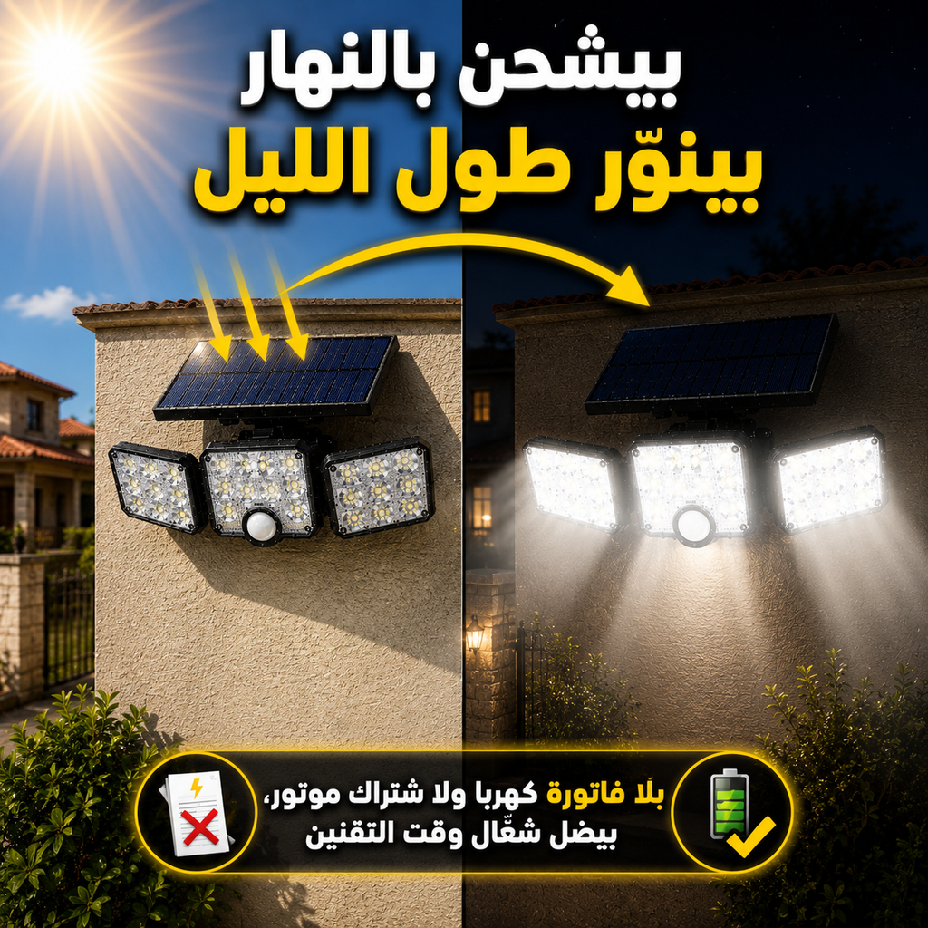 Triple LED Solar Light