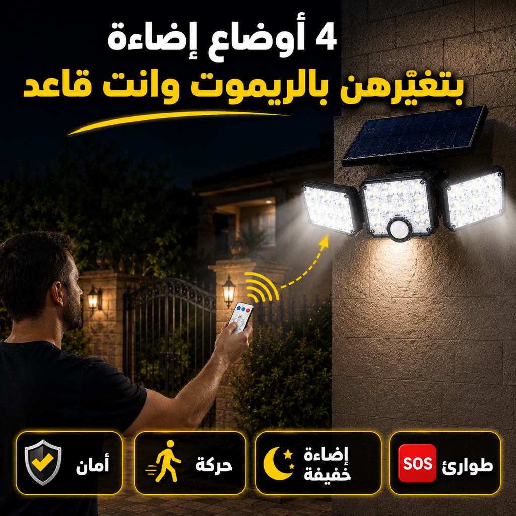 Triple LED Solar Light