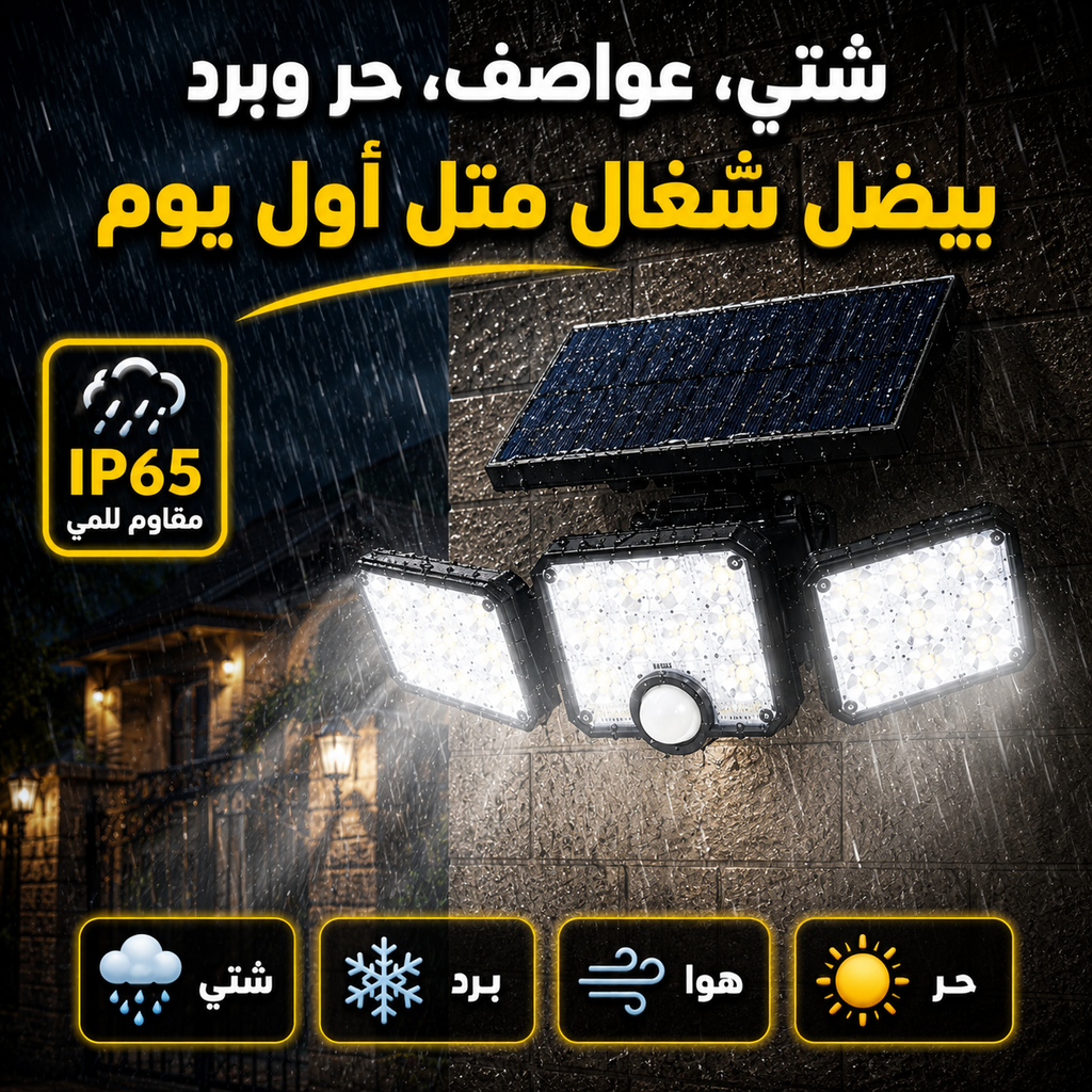 Triple LED Solar Light